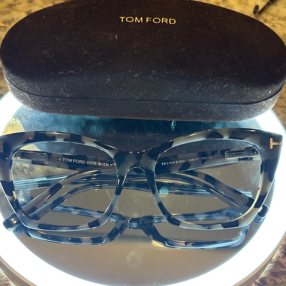 Tom Ford Gray Patterned Eyeglasses - image 4